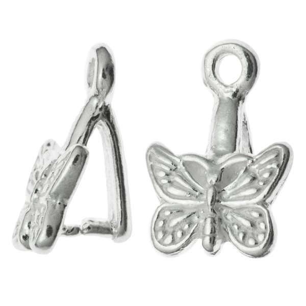 2x Sterling Silver PENDANT Earring Dangle Bail CLASP