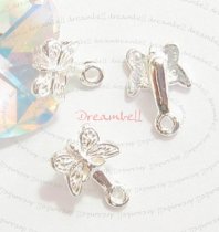 2x Sterling Silver PENDANT Earring Dangle Bail CLASP