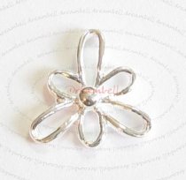 4x Sterling Silver Flower Chandelier Link Bead Connector