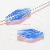 4x Swarovski Crystal Elements Vintage 5205 Sapphire Bicone 15mm