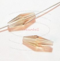 4x Swarovski Crystal Elements Vintage 5205 Light Colorado Topaz Bicone 15mm