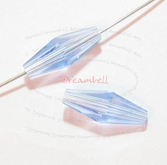 4x Swarovski Crystal Elements Vintage 5205 Light Sapphire Bicone 15mm