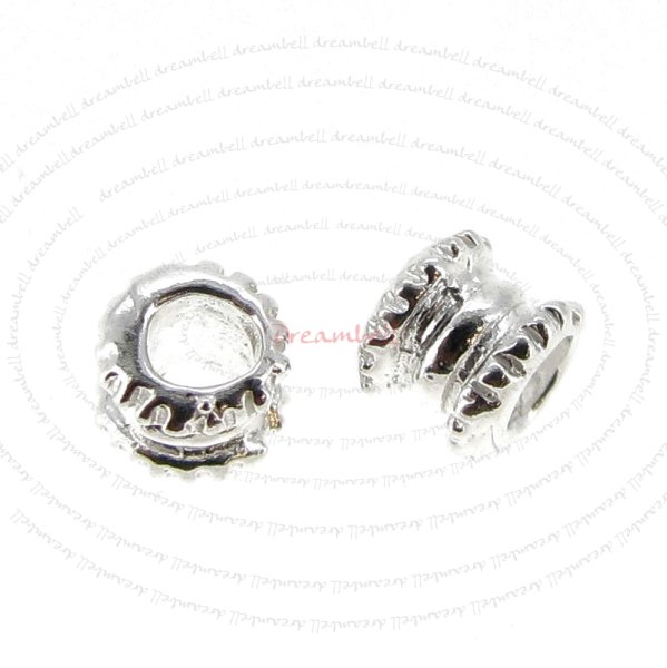 4x Sterling silver Candy Round Bead Spacer 4mm x3.5mm