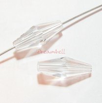 4x Swarovski Elements Crystal Vintage 5205 Clear Bicone 15mm