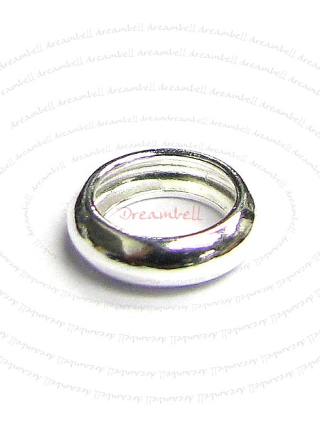 10x STERLING SILVER Wire Bubble Jump Ring 7mm European Style Bead charm