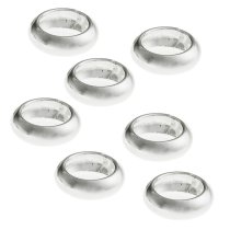 10x STERLING SILVER Wire Bubble Jump Ring 7mm European Style Bead charm
