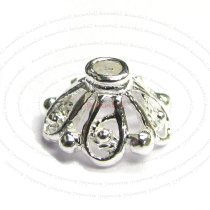 6x Sterling Silver Filigree Bead Round Caps 7.7mm