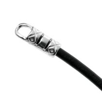 4 x STERLING SILVER Bead 2.6mm LEATHER Cord END CAP