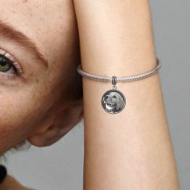 925 Sterling Silver Personalized Custom Color Photo Picture Engraved Text Laser Picture Message Dangle Charm Bead for European Charm Bracelets