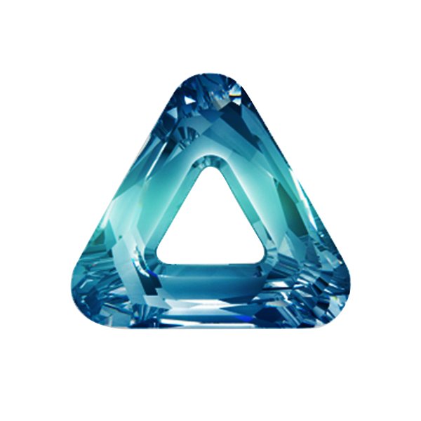 1x Swarovski Elements 4737 Comsic Triangle Frame 20mm Bermuda Blue