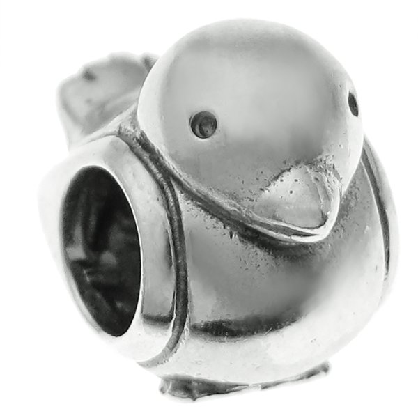 Sterling Silver Lovely Bird Bead for European Charm Bracelets 11mm