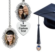 ustom Graduation Tassel Photo Charm Personalized 2025 2026 for Cap Memorial Charms for College High School Grad Ceremony Memorial Gift