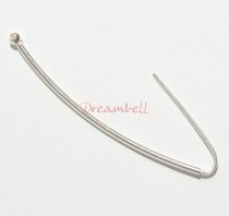 2x Sterling silver ear Wire hoops EarWires with drop