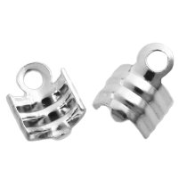 8x Sterling Silver Crimp End Cap for 3mm Leather Cord