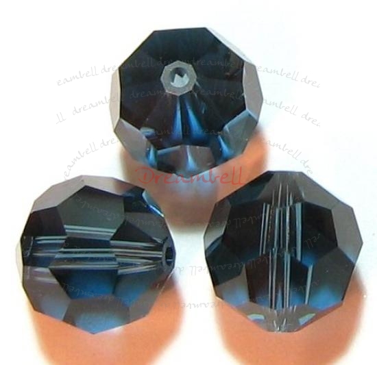 4x Swarovski Round Crystal Elements 5000 Montana 10mm