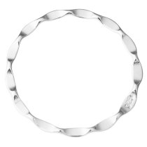 1x Sterl Silver Round Wave Hoop Jump Ring Connector 22mm