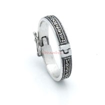 1x STERLING SILVER MARCASITE CONNECTOR / NECKLACE SHORTENER CLASP