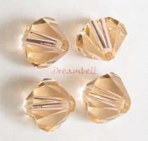 24x Swarovski Elements Bicone Crystal Beads 5301 Light Peach 6mm