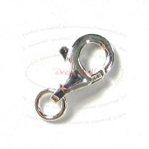 2x Sterling Silver Oval trigger Pear Lobster Clasp 5mm x 9mm