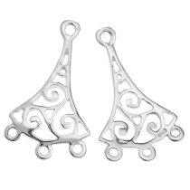 2x Sterling Silver Chandelier Strands Earring Connector