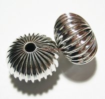 Artisian Handfolded Sterling Silver Focal Round bead 32mm