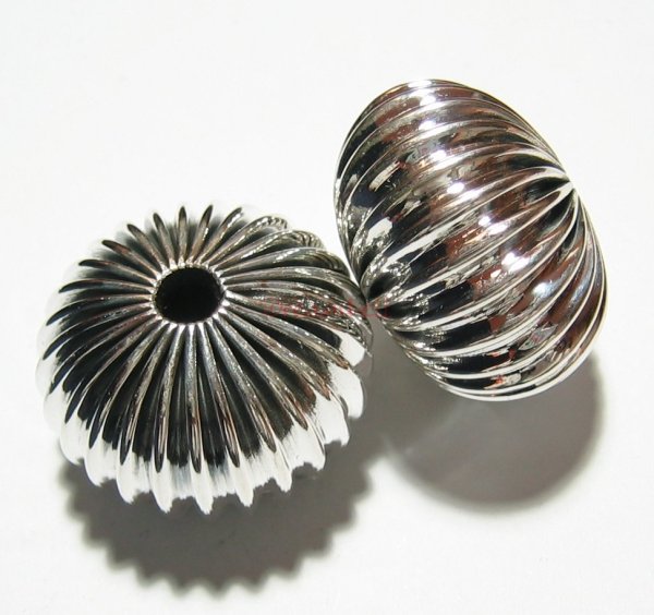 Artisian Handfolded Sterling Silver Focal Round bead 32mm