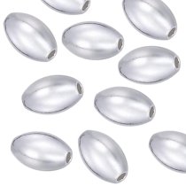 20x Sterling Silver Oval Rice Seamless Spacer Beads 3mm