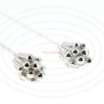 10 Sterling Silver Head pins Bali Ball dot Headpins 22GA 2″