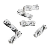 20x Sterling Silver Twist Tube Bead Spacer 1.5mm x 5mm