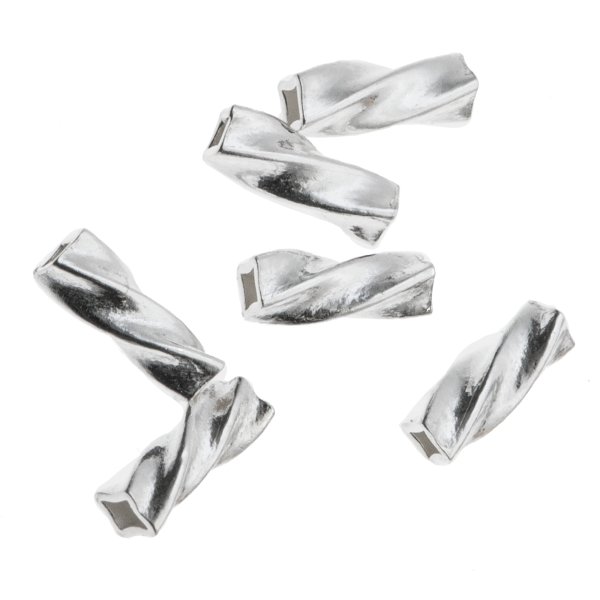 20x Sterling Silver Twist Tube Bead Spacer 1.5mm x 5mm
