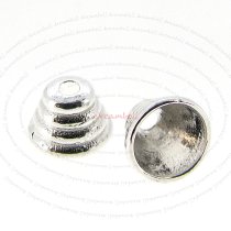 8x Lt.Color Sterling Silver Bali Bead flower Cap 4x 5mm