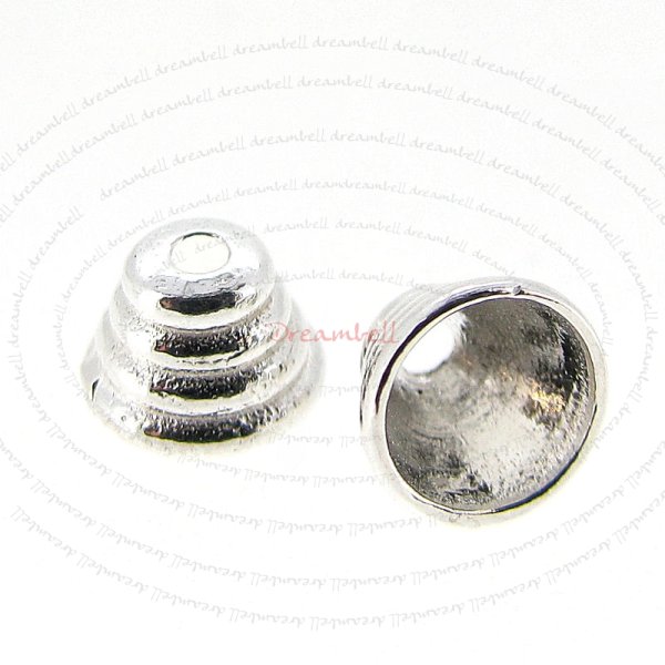 8x Lt.Color Sterling Silver Bali Bead flower Cap 4x 5mm