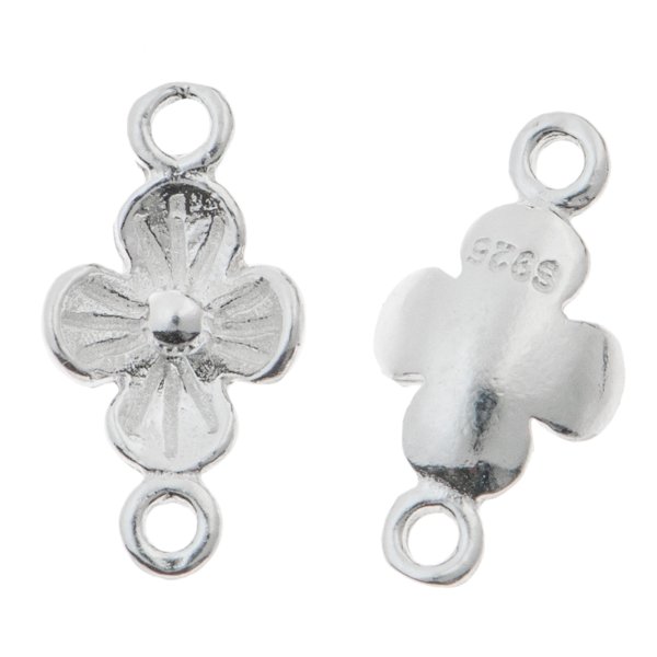 4x Sterling Silver Daisy Flower Link Bead Earring Pendant Connector