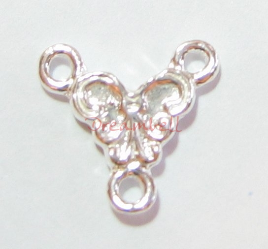2x Sterling Silver Butterfly Flower Strands Chandelier Link Connector