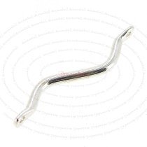 10x Sterling Silver Spiral Curve Tube Link Connector