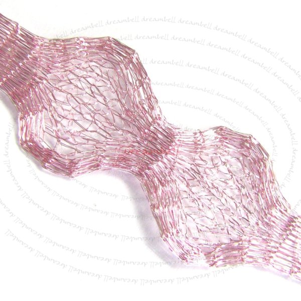 12"x ITALIAN BRASS Magic MESH Wire TUBE 7mm light Rose Pink