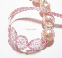 12"x ITALIAN BRASS Magic MESH Wire TUBE 7mm light Rose Pink