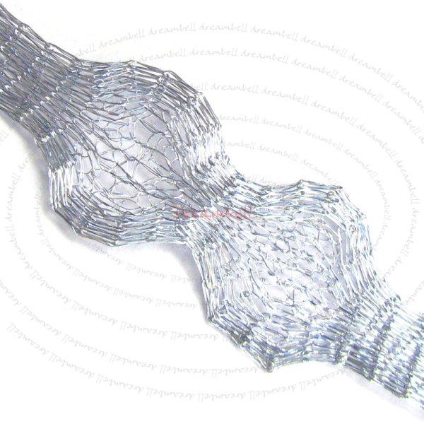 12"x ITALIAN BRASS MAGIC MESH WIRE TUBE 7mm Grey/silver