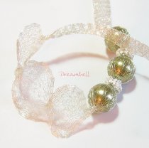 12" ITALIAN BRASS MAGIC MESH WIRE TUBE 7mm Creamrose Light