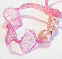 12″x ITALIAN BRASS MAGIC MESH WIRE TUBE 7mm Rose Pink