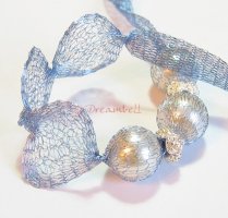 12″x ITALIAN BRASS MAGIC MESH WIRE TUBE 7mm Sapphire