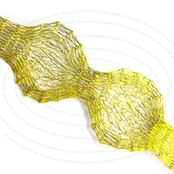12"x ITALIAN BRASS MAGIC MESH WIRE TUBE 7mm Gold
