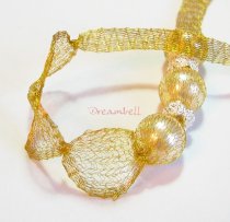 12"x ITALIAN BRASS MAGIC MESH WIRE TUBE 7mm Gold