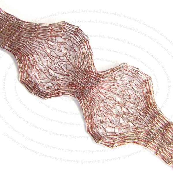 12"x ITALIAN BRASS MAGIC MESH WIRE TUBE 7mm Mauve