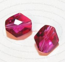 2x Swarovski Elements Crystal 5523 Cosmic Beads 12mm Fuchsia
