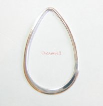1x Sterling Silver Teardrop Chandelier Hoop Earring Earwire Connector