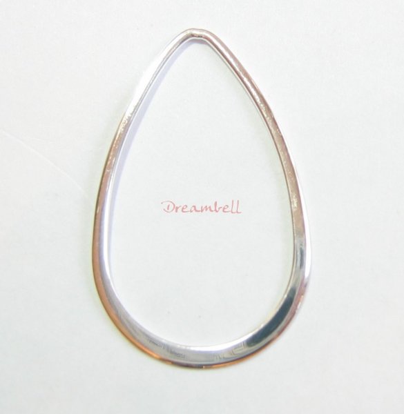 1x Sterling Silver Teardrop Chandelier Hoop Earring Earwire Connector