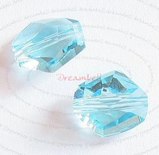 2x Swarovski Elements Crystal 5523 Cosmic Beads 12mm Aquamarine