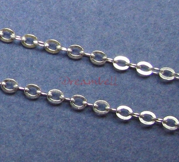 12" x Sterling Silver bead Anchor Rolo Cable Round Link Chain