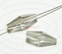4x Swarovski Crystal Elements Vintage 5205 Silver Shade Bicone 15mm